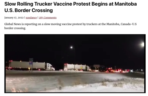 Trucker Vaccine Protest Begins